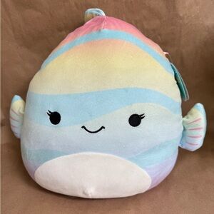 NWT 12” Squishmallows Canda the Rainbow Fish.